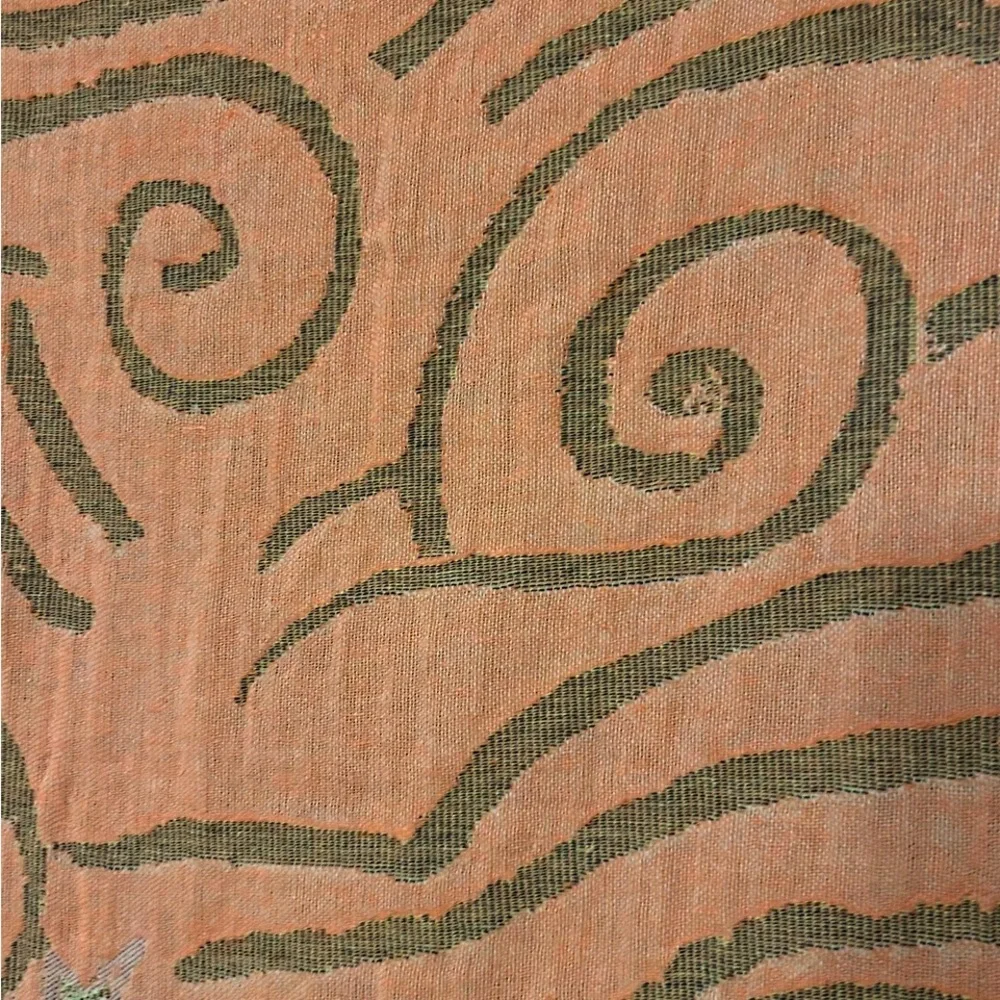 Seahorse Towel + Tapestry in Coral Orange Deep Blue + Lime Green Size 38” x 68”